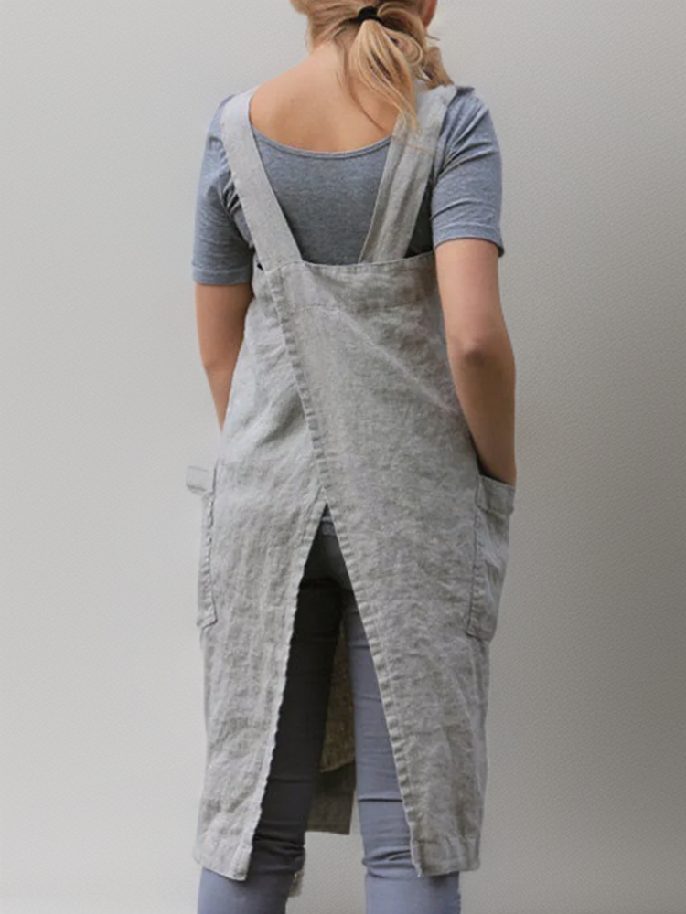 Holly Women's Apron Dress | Cotton with Pockets 1