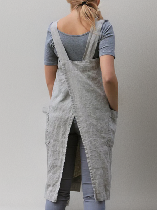 Holly Women's Apron Dress | Cotton with Pockets 1