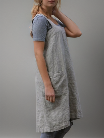 Holly Women's Apron Dress | Cotton with Pockets 2