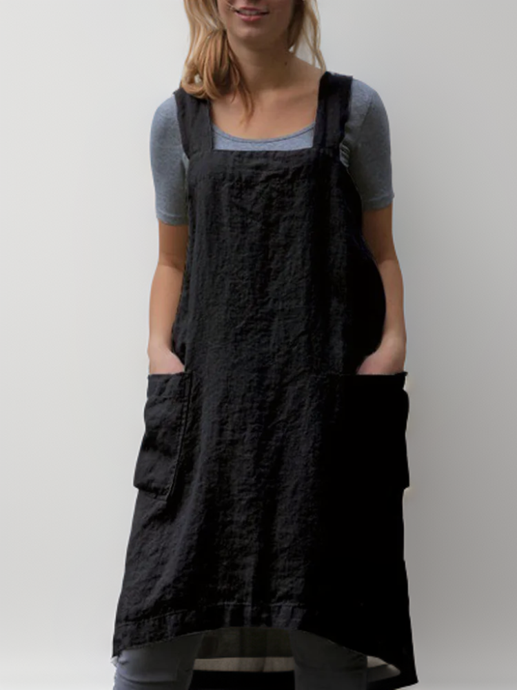 Holly Women's Apron Dress | Cotton with Pockets 3