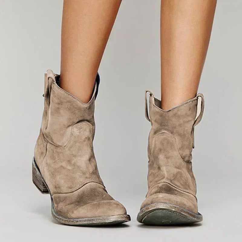Holly Women's Cowboy Ankle Boots | Vintage Style, Comfortable Fit 0