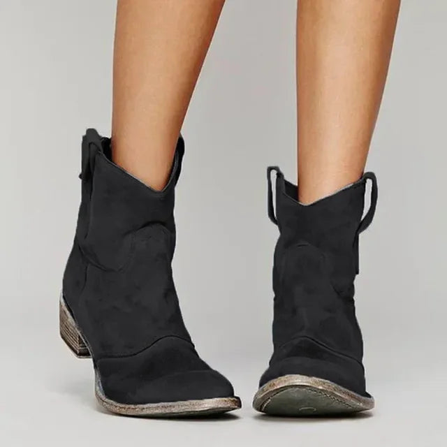 Holly Women's Cowboy Ankle Boots | Vintage Style, Comfortable Fit 1