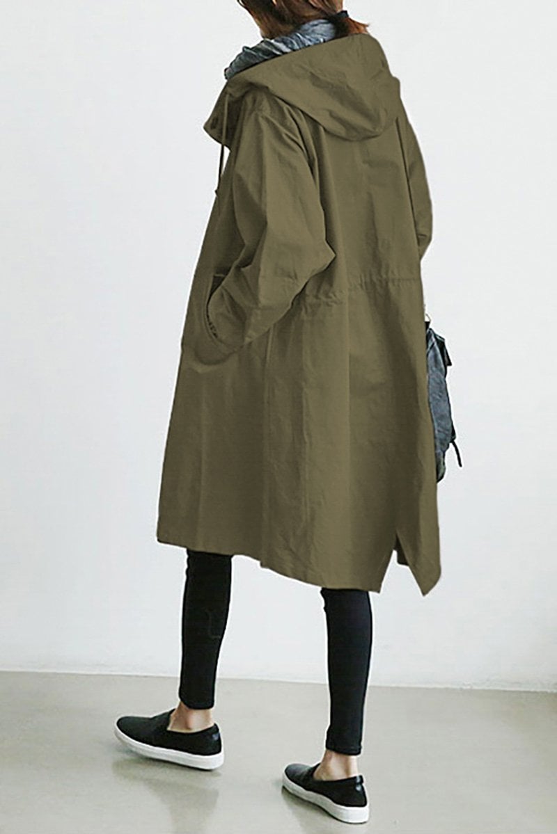 Holly Women's Hooded Trench Coat | Breathable Cotton Blend, Elegant Design 3