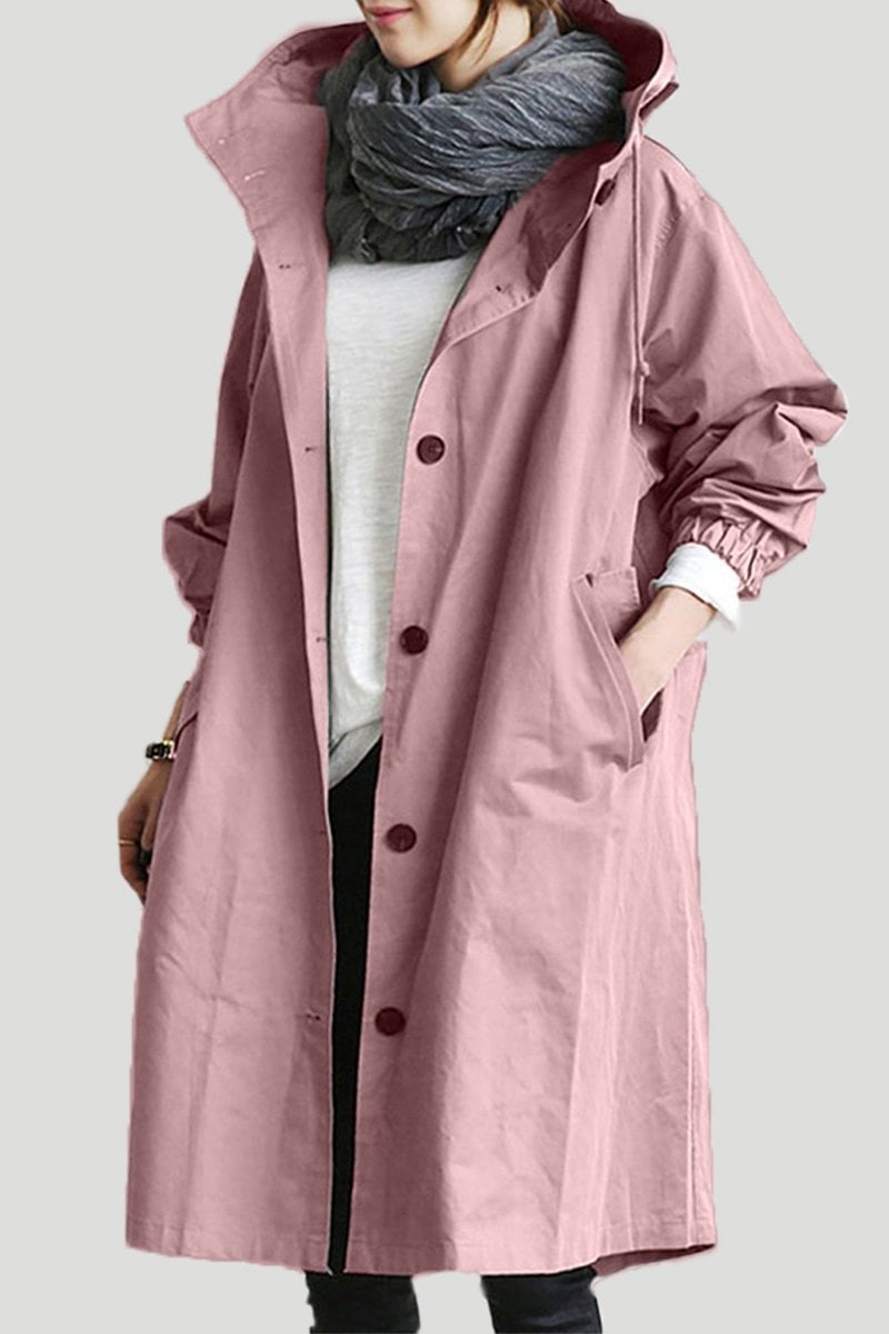 Holly Women's Hooded Trench Coat | Breathable Cotton Blend, Elegant Design 7