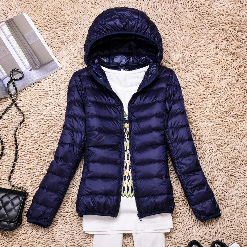 Holly Women's Puffer Jacket | Ultralight Down with Hood, Travel-Friendly 13