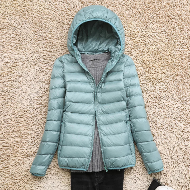 Holly Women's Puffer Jacket | Ultralight Down with Hood, Travel-Friendly 15