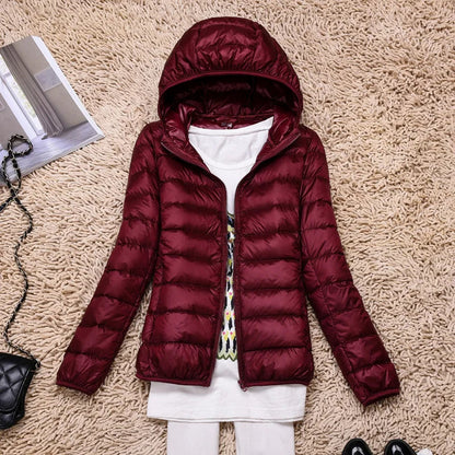 Holly Women's Puffer Jacket | Ultralight Down with Hood, Travel-Friendly 16