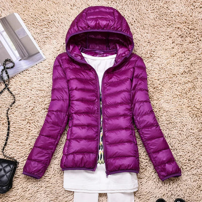 Holly Women's Puffer Jacket | Ultralight Down with Hood, Travel-Friendly 17