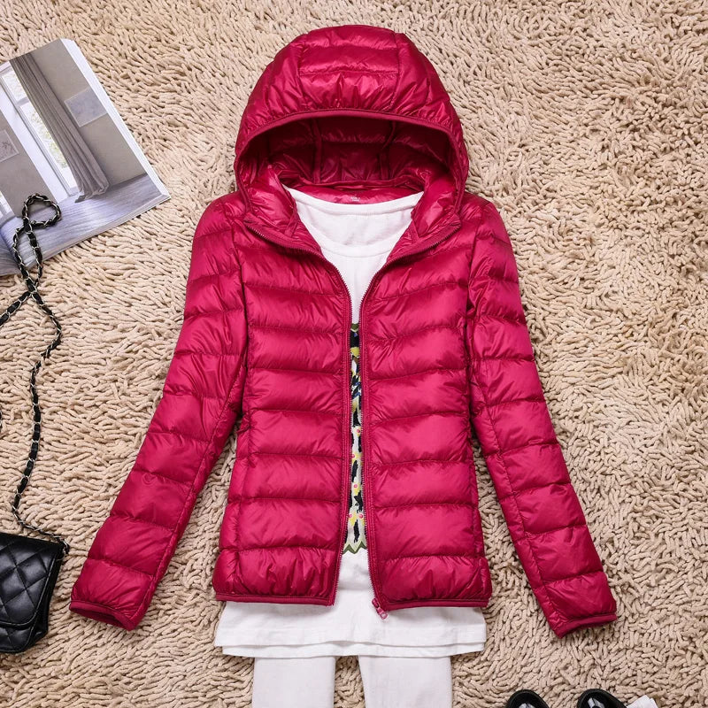 Holly Women's Puffer Jacket | Ultralight Down with Hood, Travel-Friendly 8