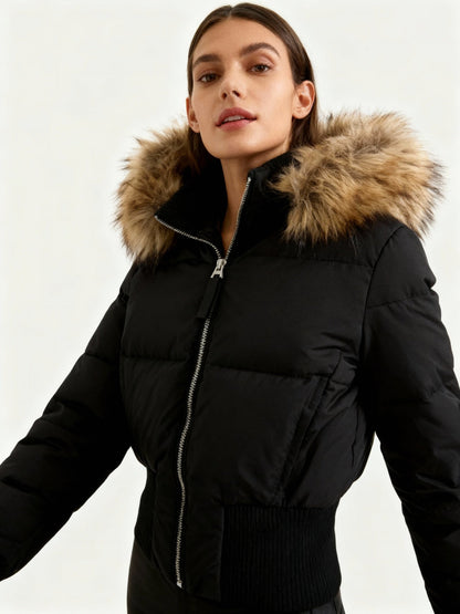 Holly Women's Quilted Winter Jacket | Removable Hood, Modern Urban Style 0