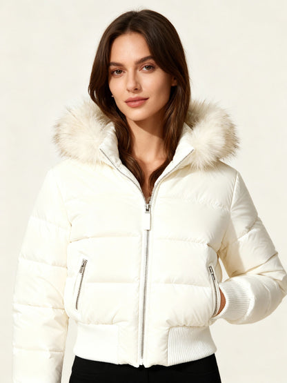Holly Women's Quilted Winter Jacket | Removable Hood, Modern Urban Style 1