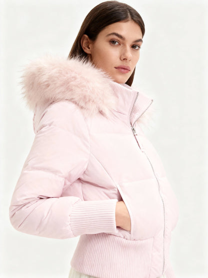 Holly Women's Quilted Winter Jacket | Removable Hood, Modern Urban Style 3