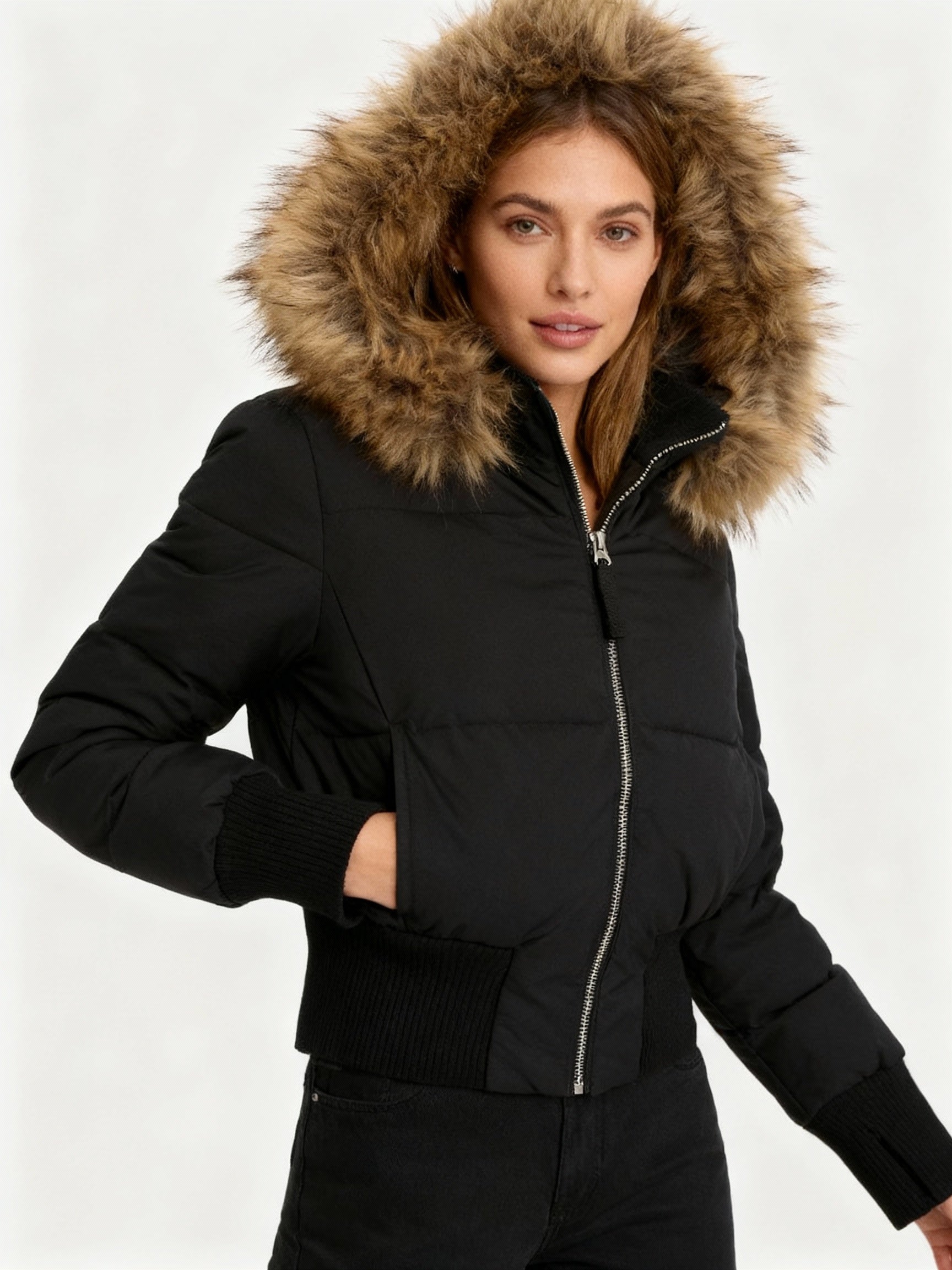 Holly Women's Quilted Winter Jacket | Removable Hood, Modern Urban Style 4