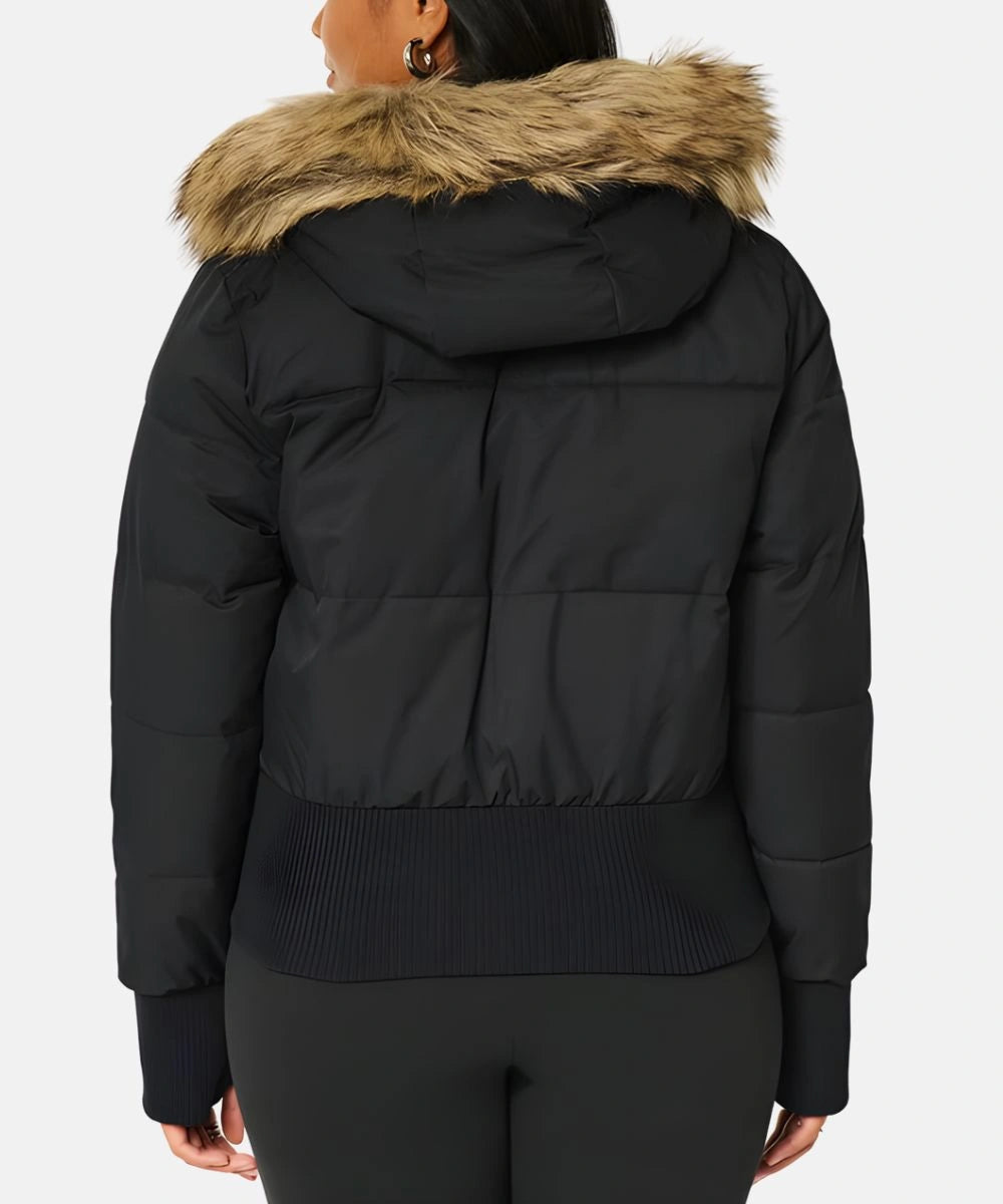 Holly Women's Quilted Winter Jacket | Removable Hood, Modern Urban Style 5