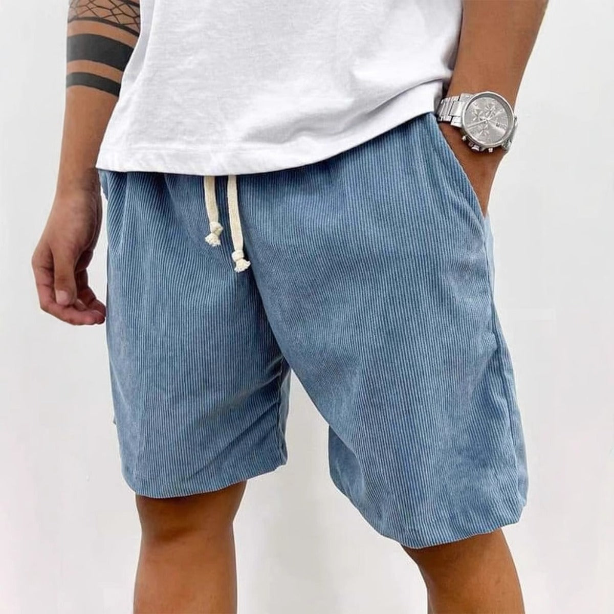 Hugo Men's Casual Shorts | Soft Corduroy, Versatile Style 2