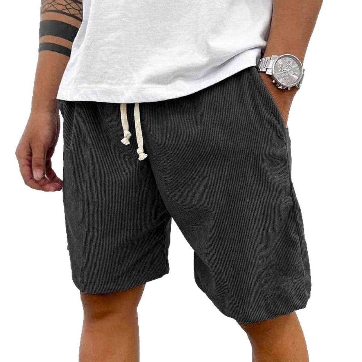 Hugo Men's Casual Shorts | Soft Corduroy, Versatile Style 5