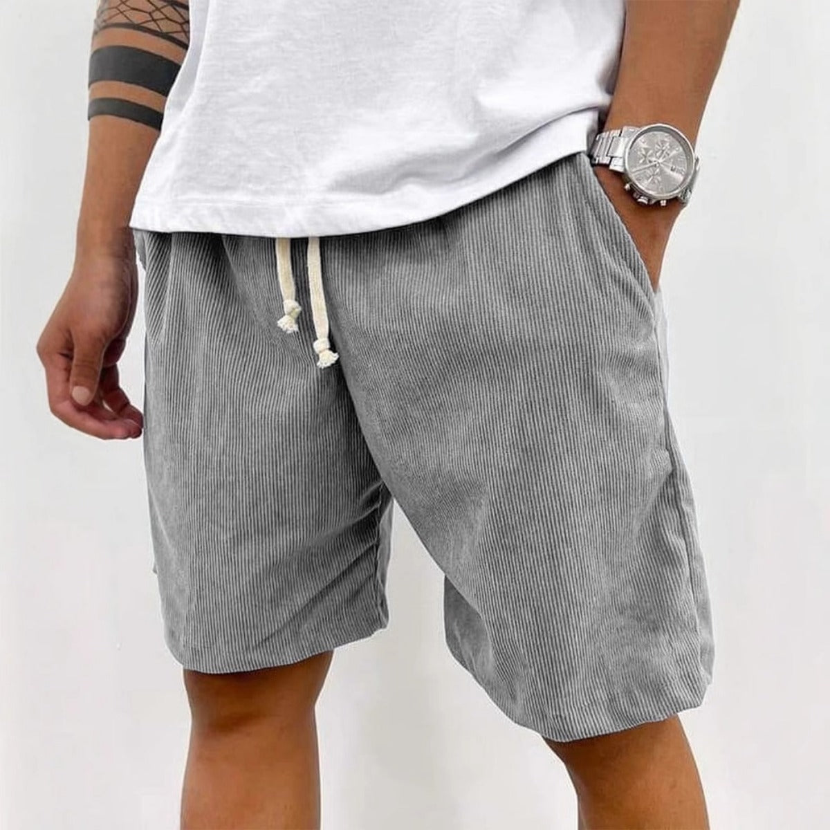 Hugo Men's Casual Shorts | Soft Corduroy, Versatile Style 6