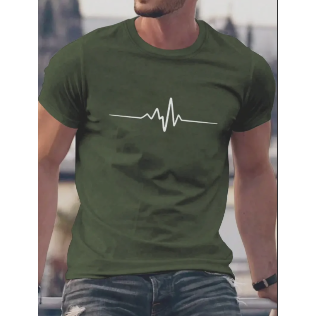 Hugo Men's T-Shirt | Heartbeat Print, Slim Fit 10