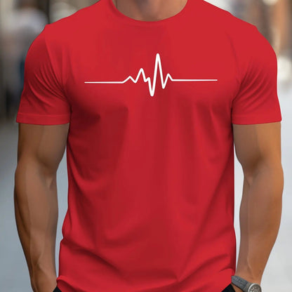 Hugo Men's T-Shirt | Heartbeat Print, Slim Fit 8