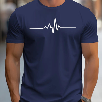 Hugo Men's T-Shirt | Heartbeat Print, Slim Fit 9