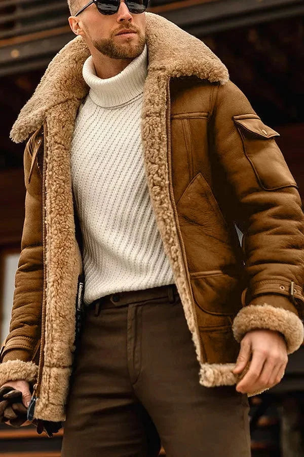Hugo Men's Winter Jacket | Faux Fur, Stylish & Warm 0