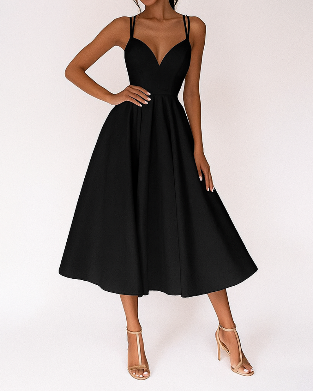 Isabella Women's Midi Dress | Elegant Strappy Design for Summer & Cocktail Events 3