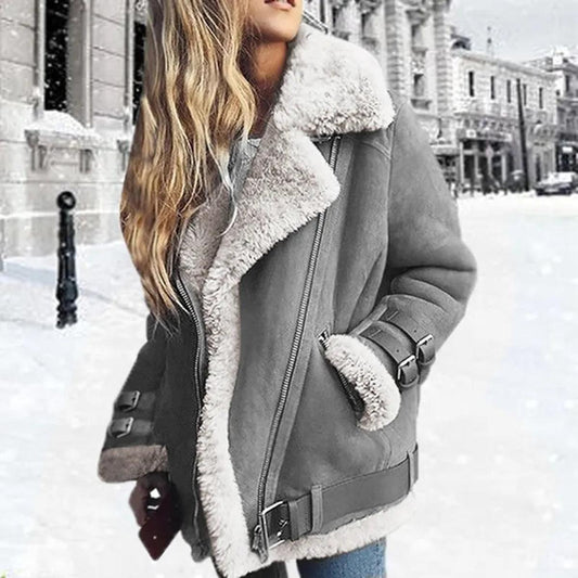 Ivy Women's Leather Jacket | Plush Lining, Stylish Biker Design 1