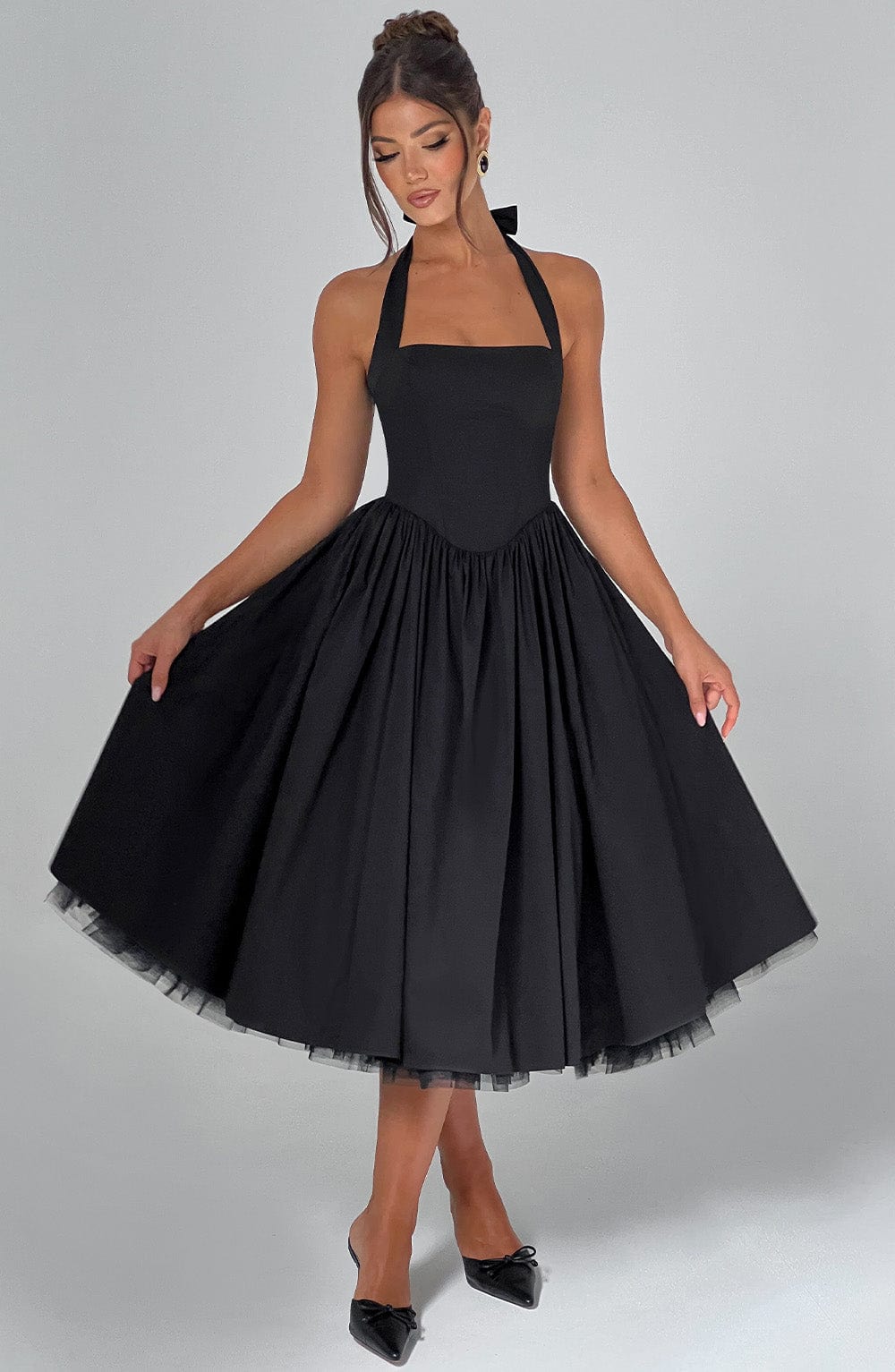 Ivy Women's Midi Dress | Elegant Halter Neckline 9