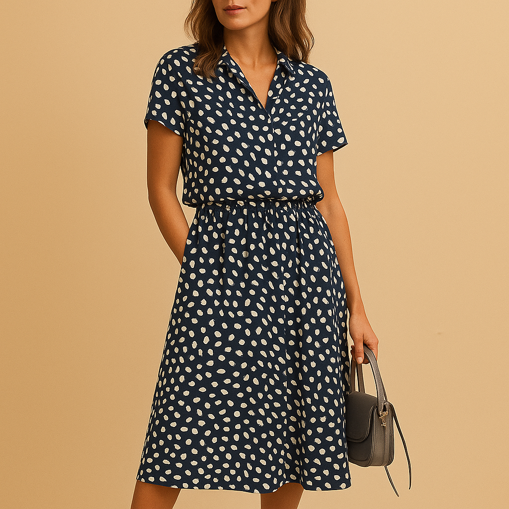 Ivy Women's Midi Dress | Elegant V-Neck, A-Line Style 5