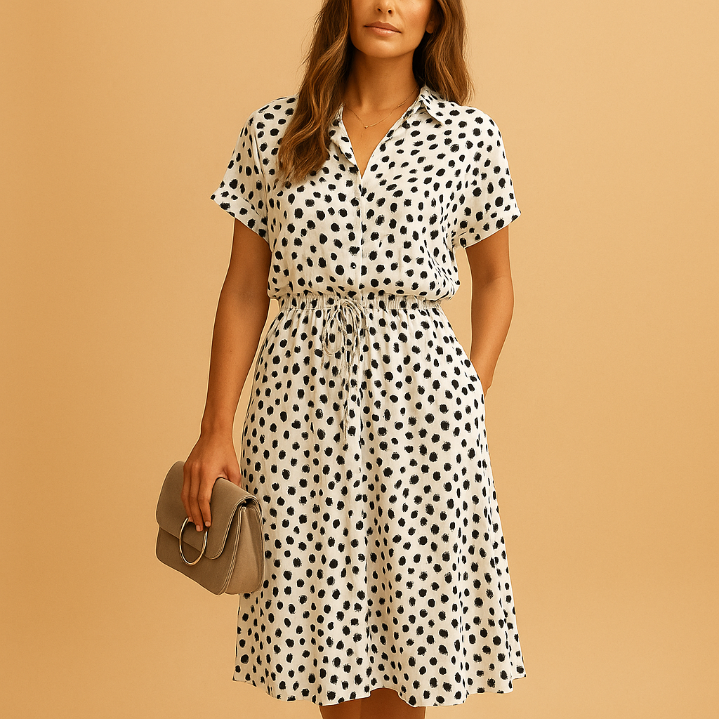 Ivy Women's Midi Dress | Elegant V-Neck, A-Line Style 7