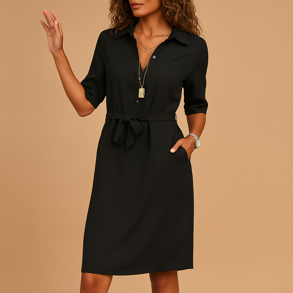 Ivy Women's Shirt Dress | Belted Waist, Spring Style 0