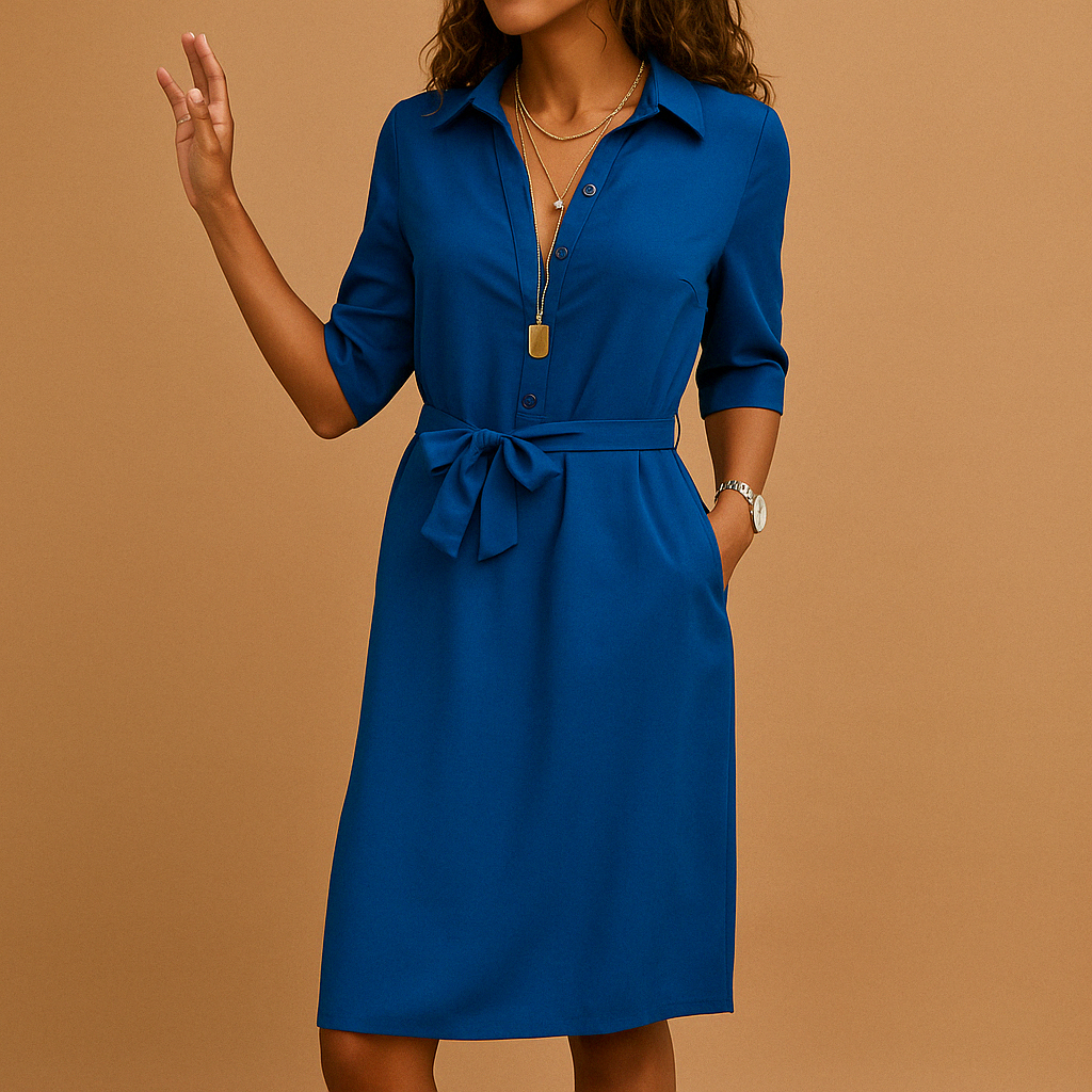 Ivy Women's Shirt Dress | Belted Waist, Spring Style 1