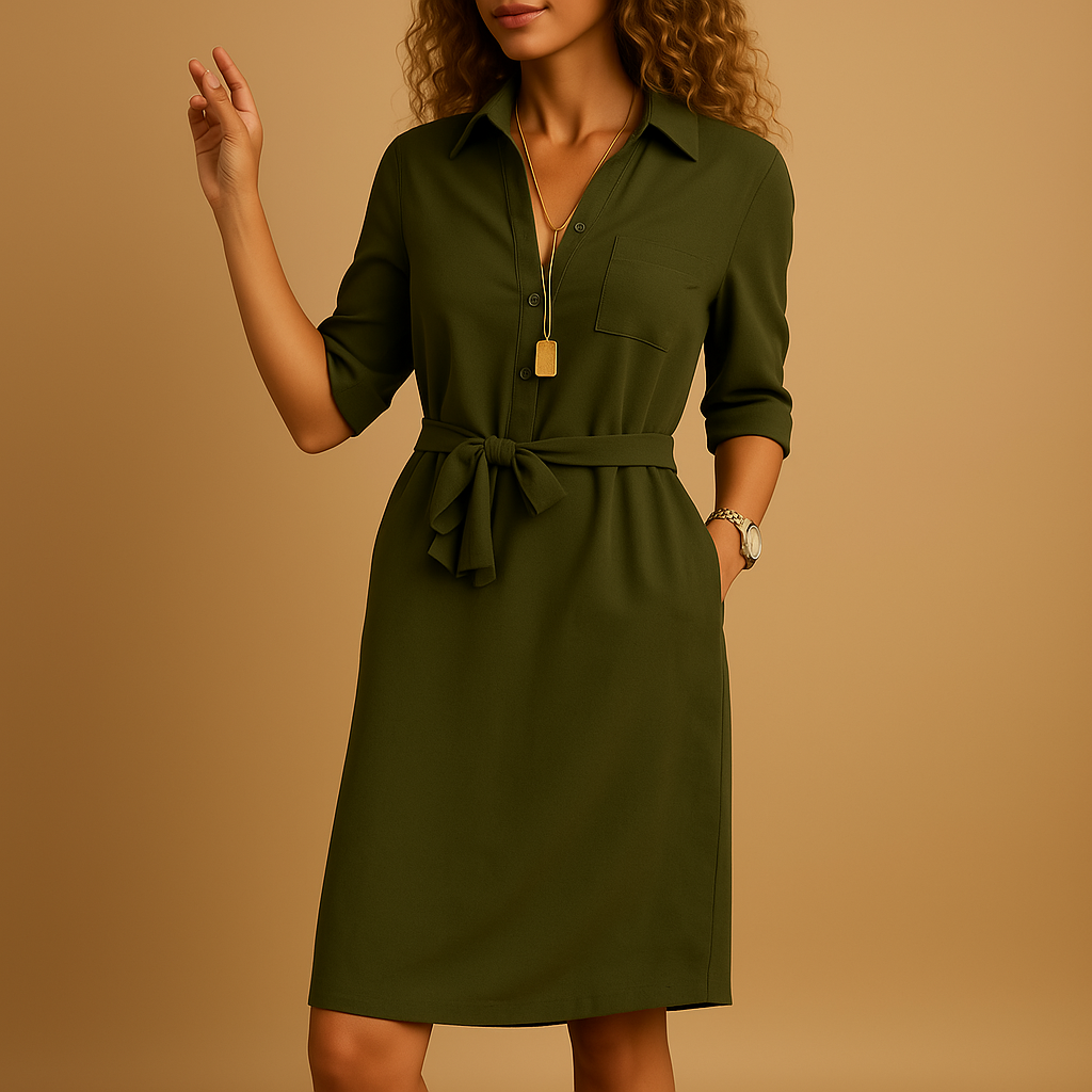 Ivy Women's Shirt Dress | Belted Waist, Spring Style 2