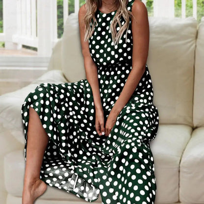 Ivy Women's Summer Dress | Polka Dot Pattern, Sleeveless Casual Style 2