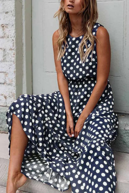 Ivy Women's Summer Dress | Polka Dot Pattern, Sleeveless Casual Style 3