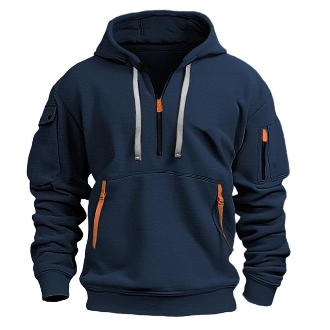 Jade Men's Hoodie | Versatile Zip Front Design, Durable Sweatshirt 0