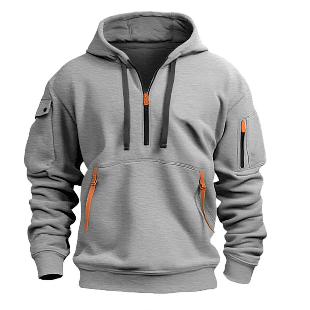 Jade Men's Hoodie | Versatile Zip Front Design, Durable Sweatshirt 1