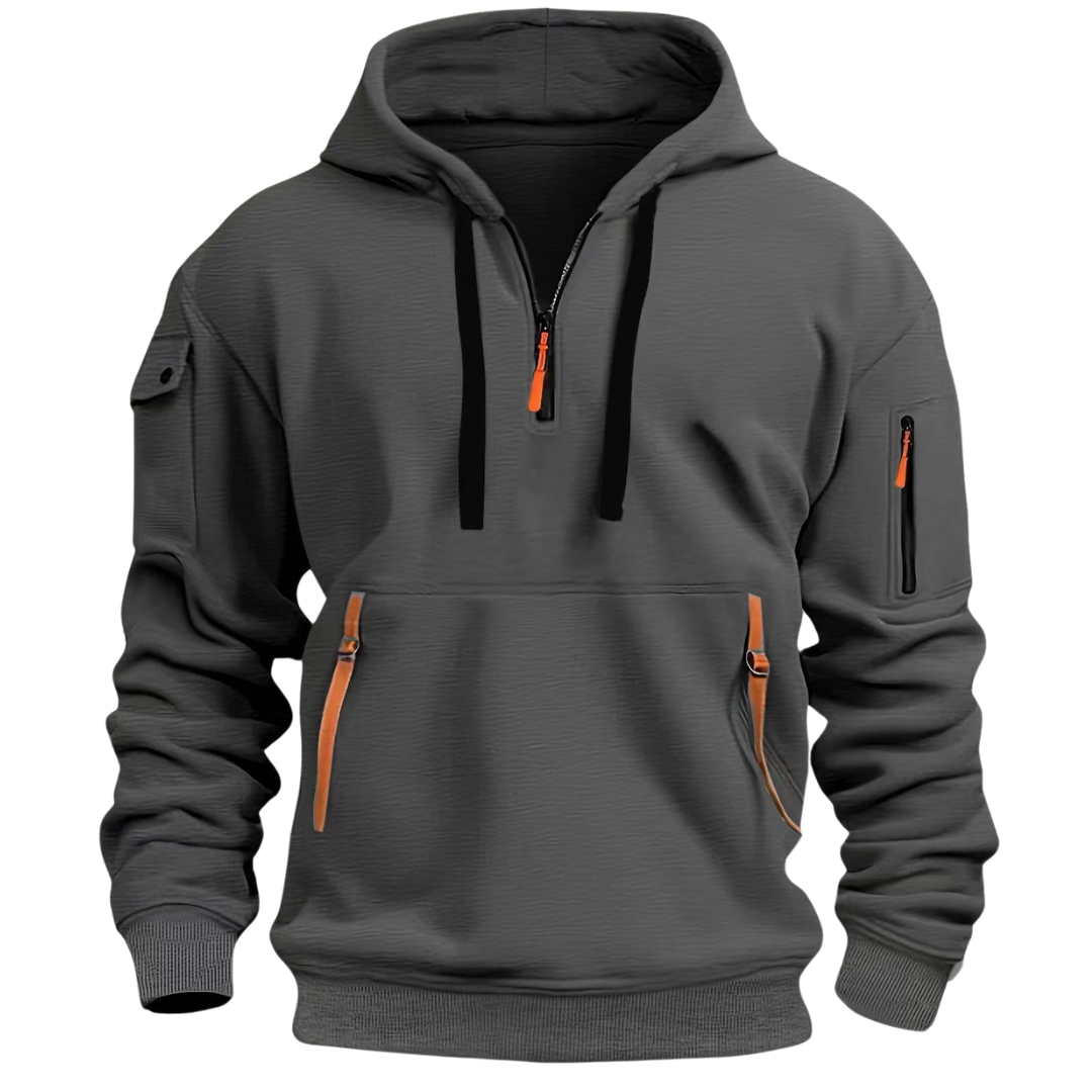 Jade Men's Hoodie | Versatile Zip Front Design, Durable Sweatshirt 4