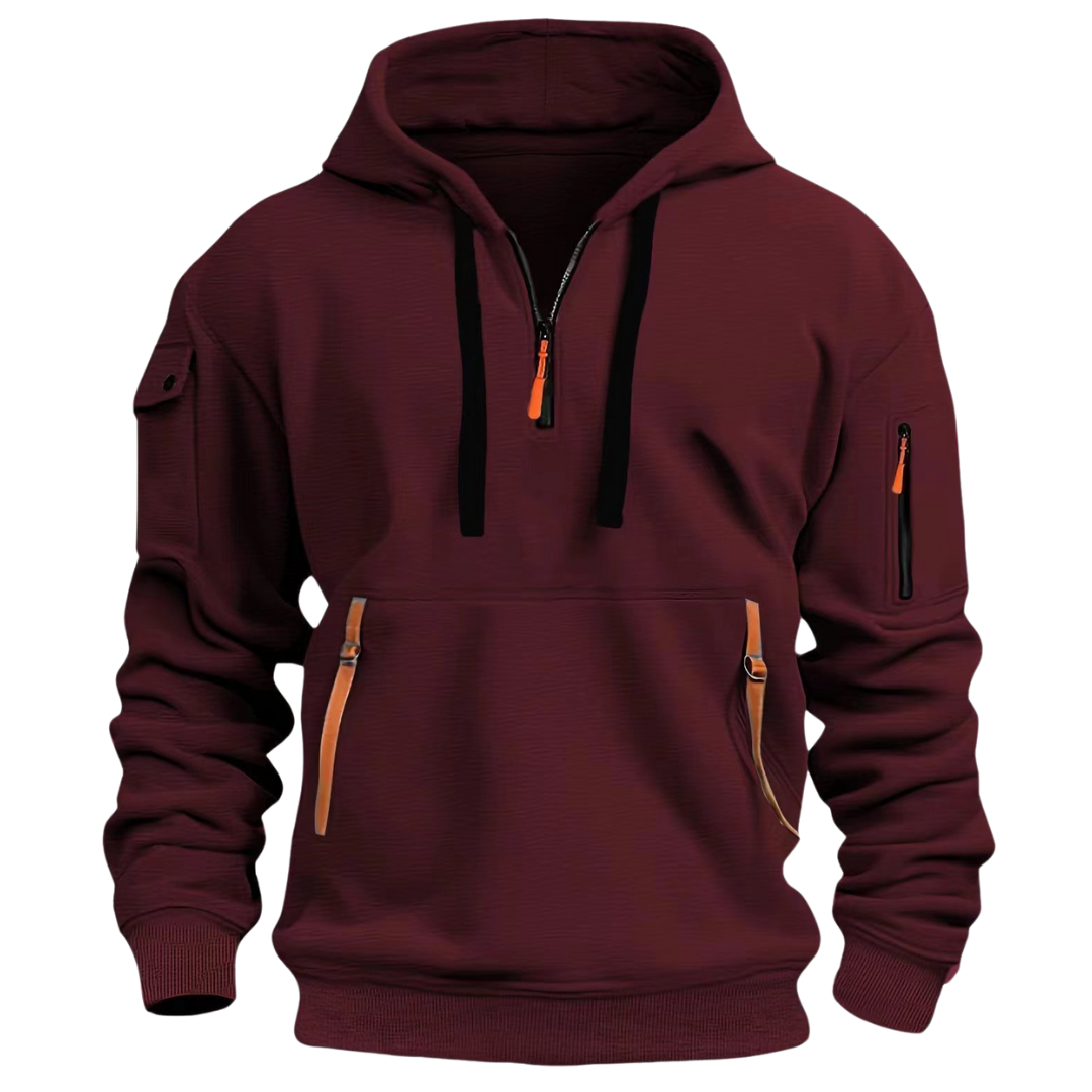 Jade Men's Hoodie | Versatile Zip Front Design, Durable Sweatshirt 5