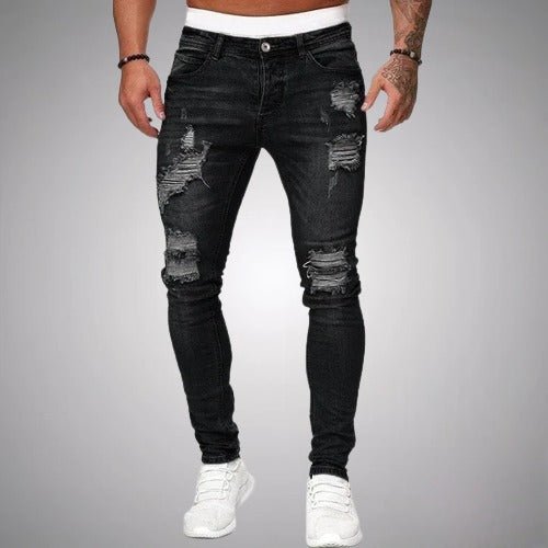 Jade Men's Ripped Pants | Slim Fit, Casual Style 0