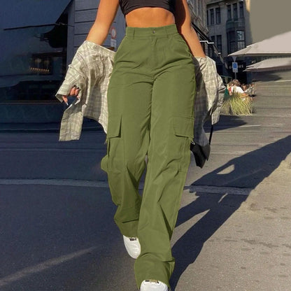 Jade Women's Cargo Trousers | High-Waist, Relaxed Fit 4
