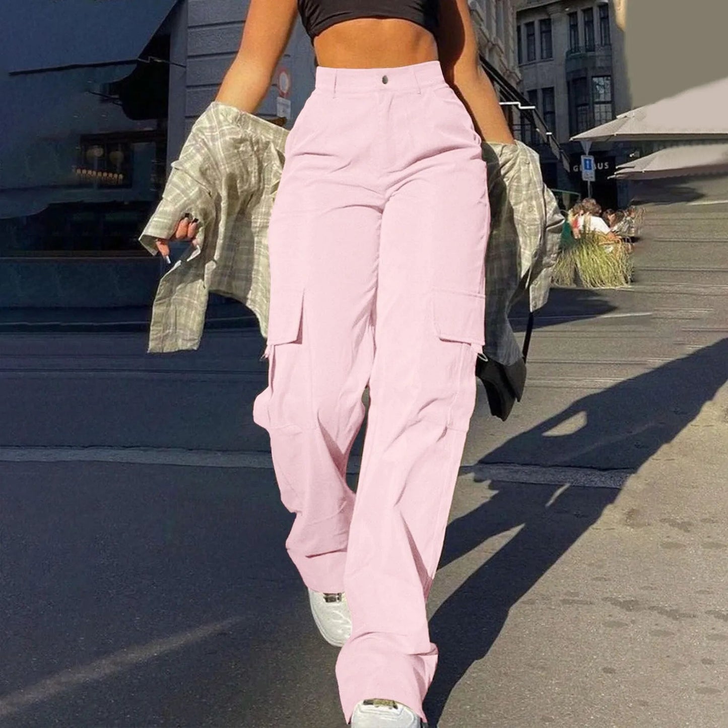 Jade Women's Cargo Trousers | High-Waist, Relaxed Fit 5