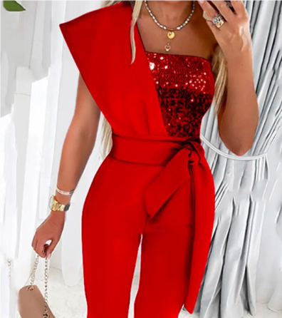 Jade Women's Jumpsuit | Elegant Belted Design 4