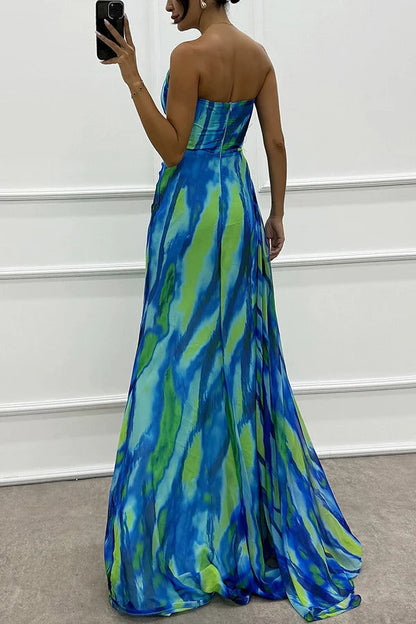Jade Women's Maxi Dress | One Shoulder Design, Elegant Slit 2
