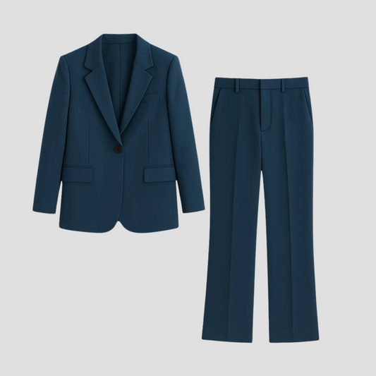 Jade Women's Suit Set | Tailored Long Blazer Design 1