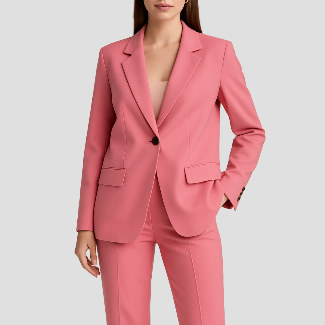Jade Women's Suit Set | Tailored Long Blazer Design 2