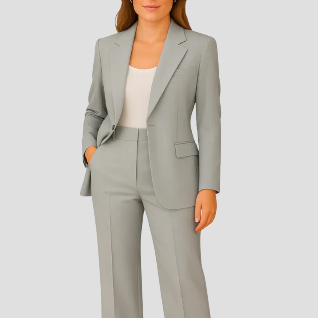 Jade Women's Suit Set | Tailored Long Blazer Design 3