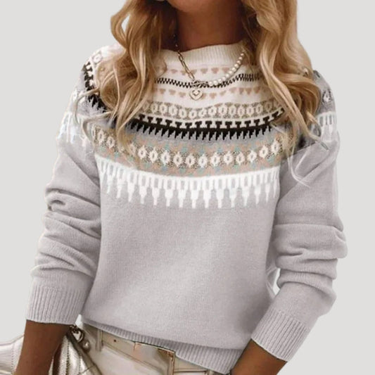 Jade Women's Sweater | Fair Isle Knit Design, Lightweight Spring Style 0