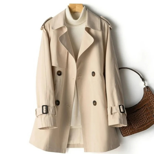 Jade Women's Trench Coat | Timeless Double-Breasted Design 0