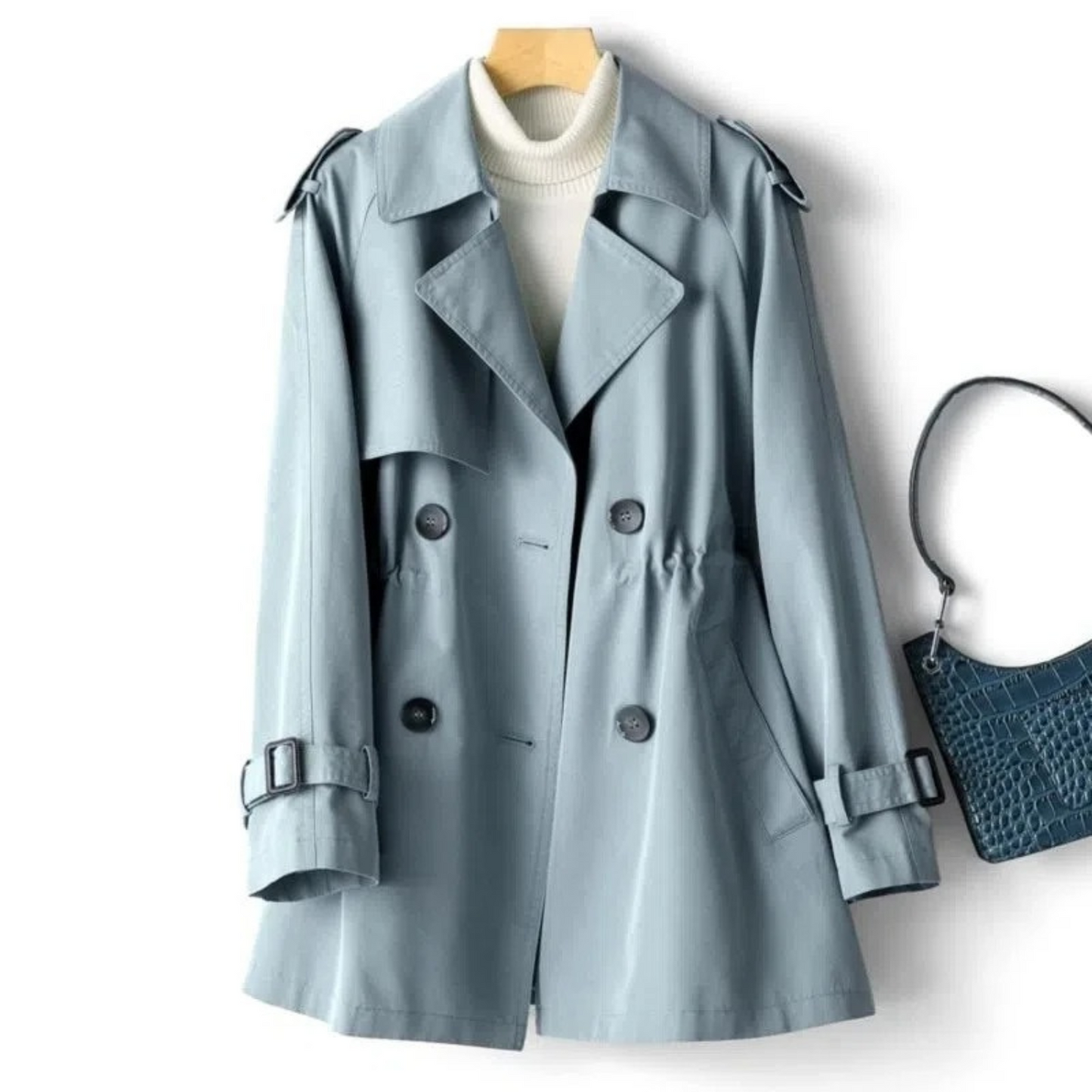 Jade Women's Trench Coat | Timeless Double-Breasted Design 2